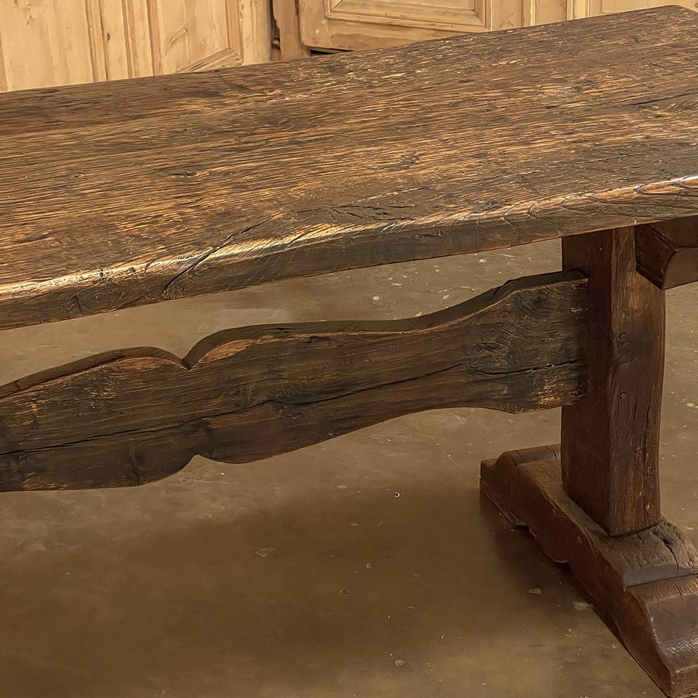 19th Century Rustic Farm Trestle Table For Sale 7