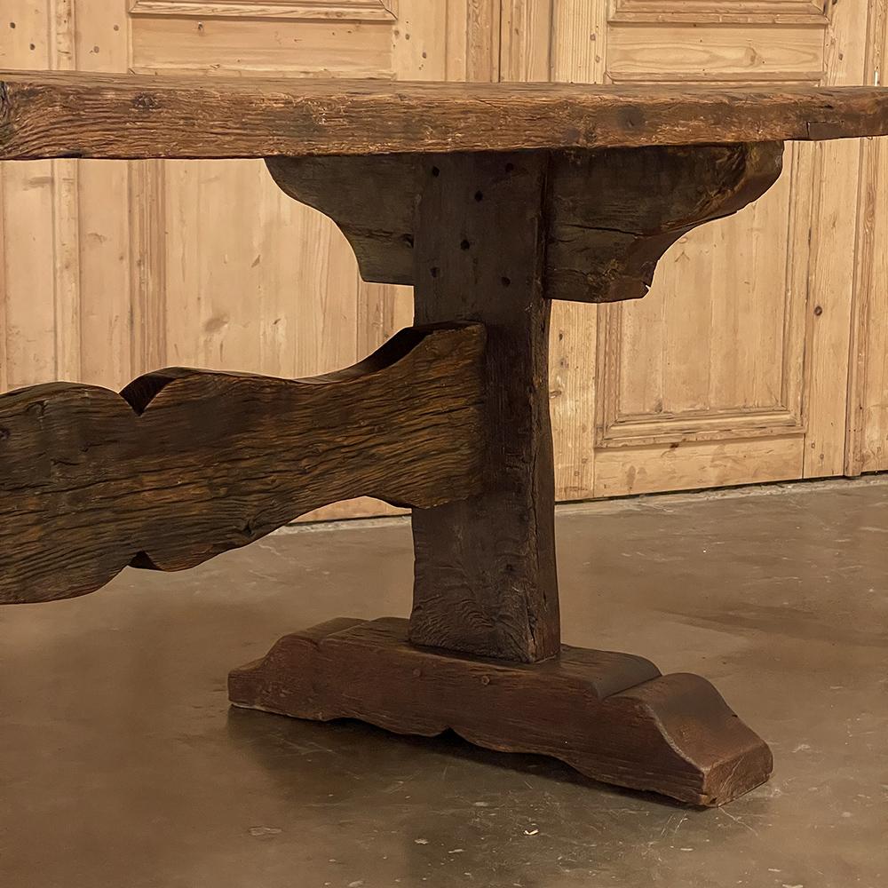 19th Century Rustic Farm Trestle Table For Sale 11