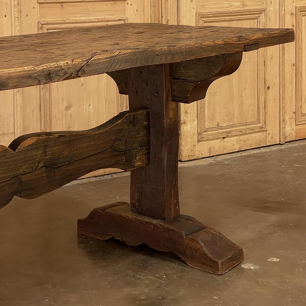 19th Century Rustic Farm Trestle Table For Sale 2