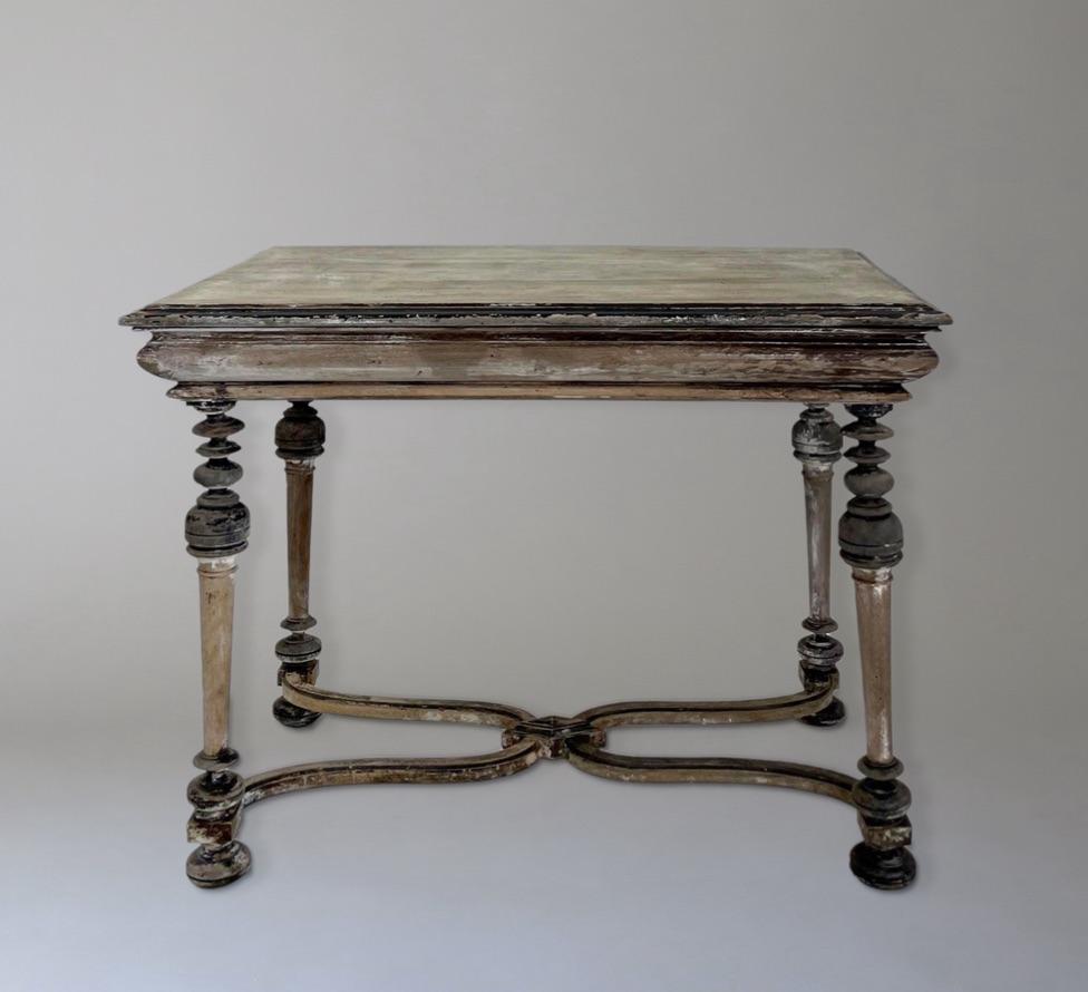 Rustic French Console Table with beautiful patina. France, circa early 19th century.