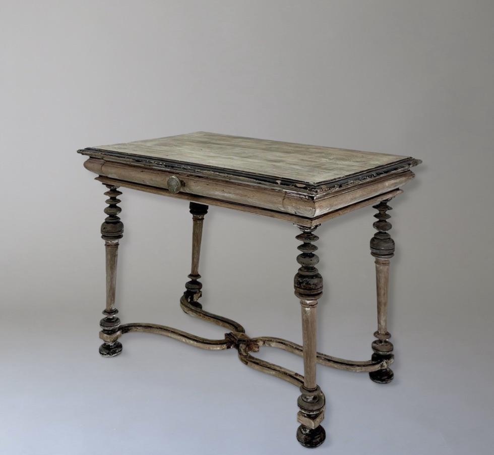 Wood 19th Century Rustic French Console Table, France For Sale