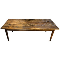 19th Century Rustic French Fruitwood Farm Table