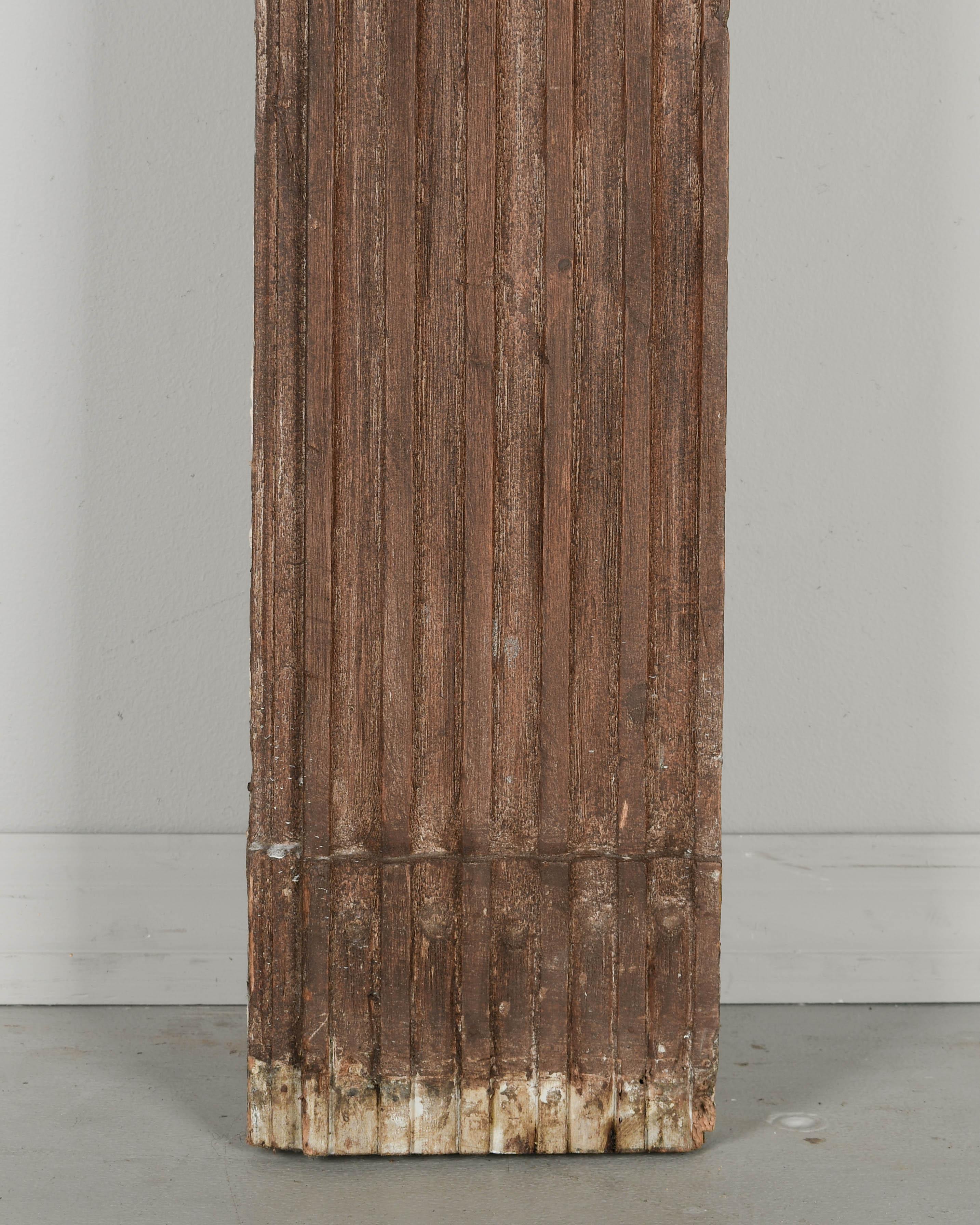 19th Century Rustic French Pine Fireplace Mantel 7