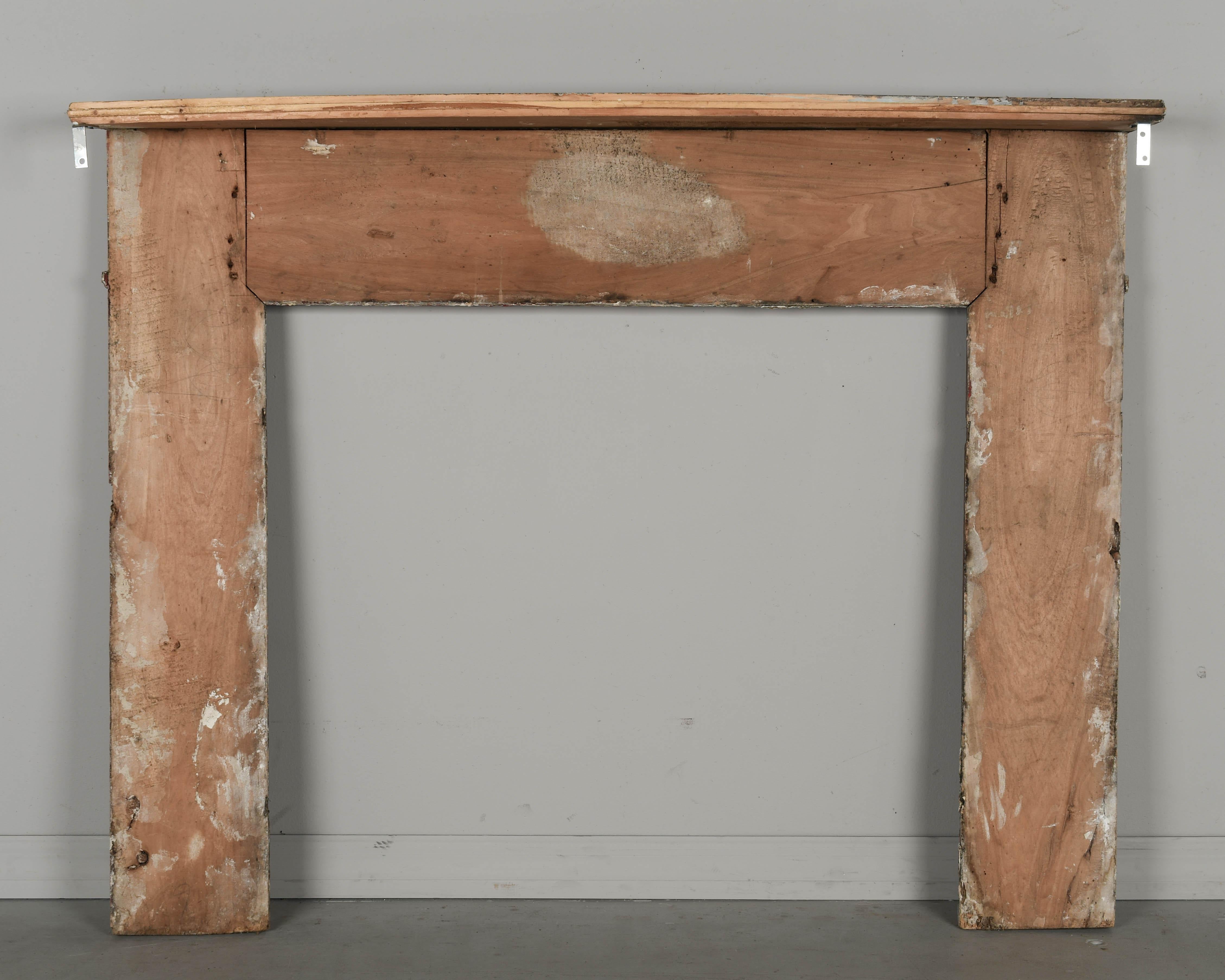 19th Century Rustic French Pine Fireplace Mantel 8