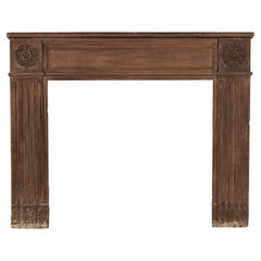 19th Century Rustic French Pine Fireplace Mantel