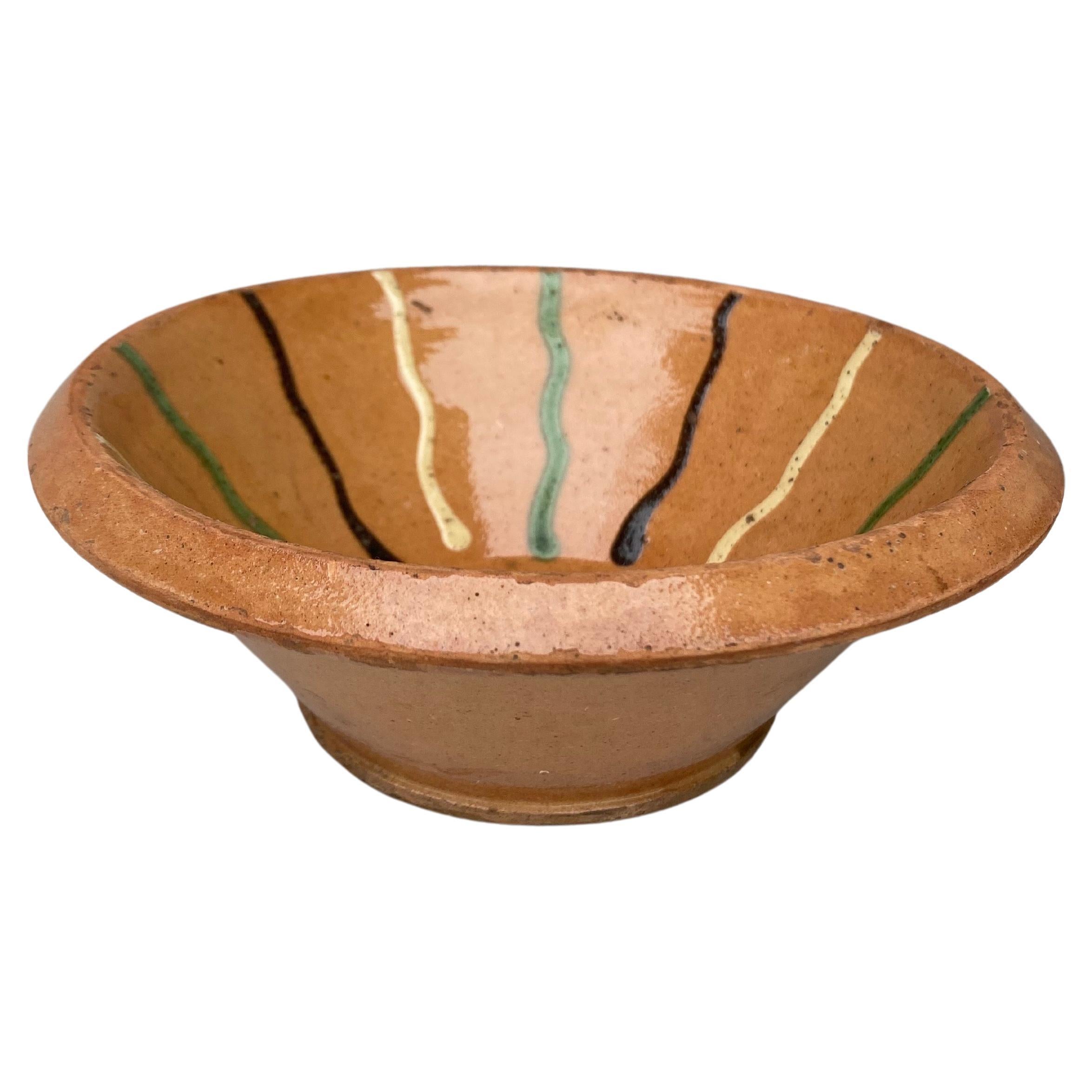 19th Century Rustic French Pottery Bowl from Savoie.