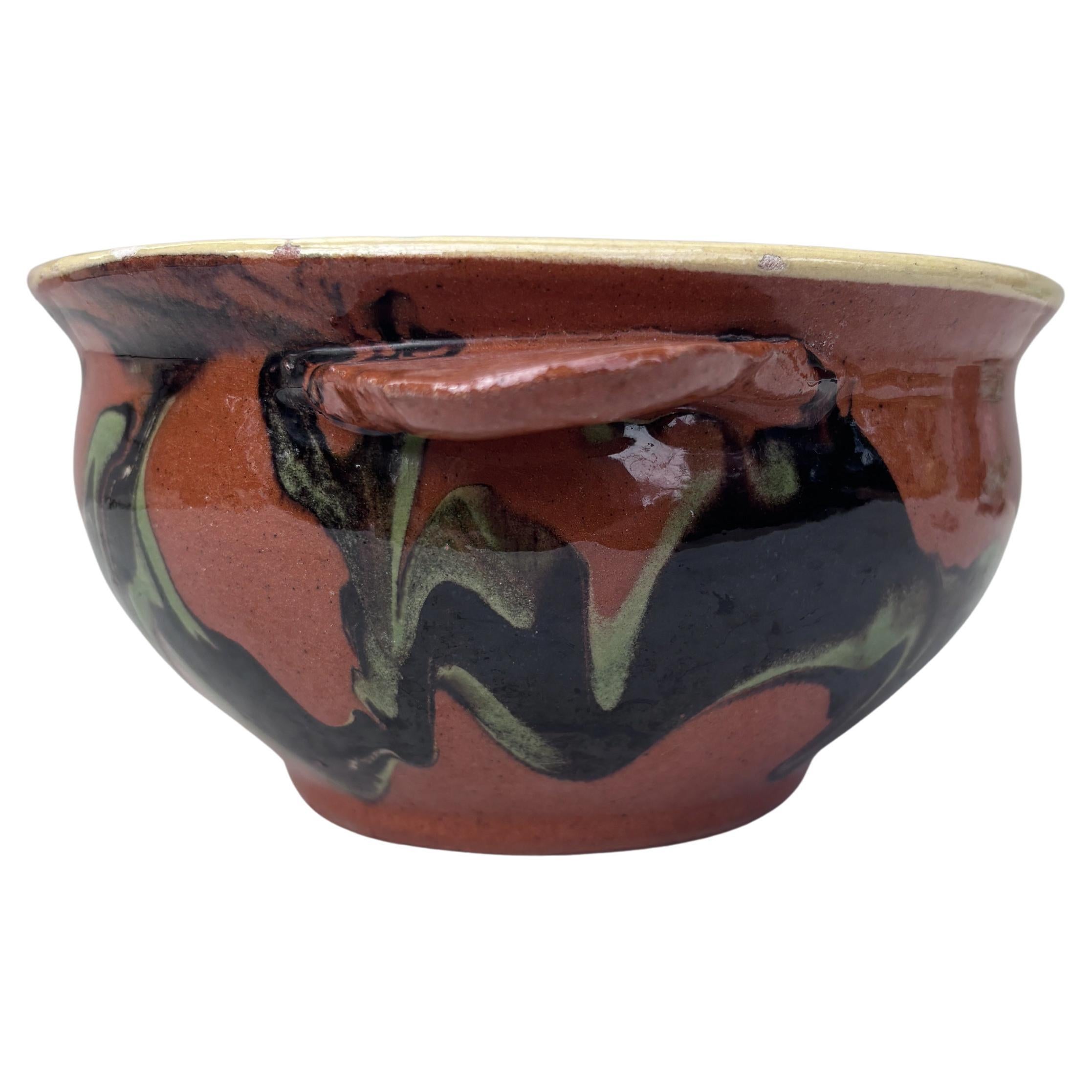 19th Century Rustic French Pottery Bowl from Savoie.
Mixed Earths.