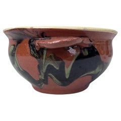 19th Century Rustic French Pottery Bowl Savoie