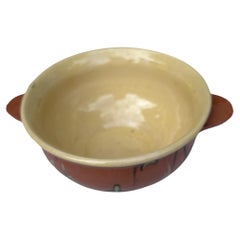 19th Century Rustic French Pottery Bowl Savoie