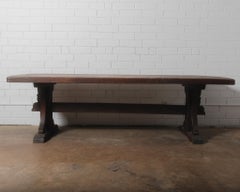 19th Century Rustic French Trestle Dining Table
