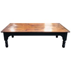 19th Century Rustic Fruit Wood Coffee Table