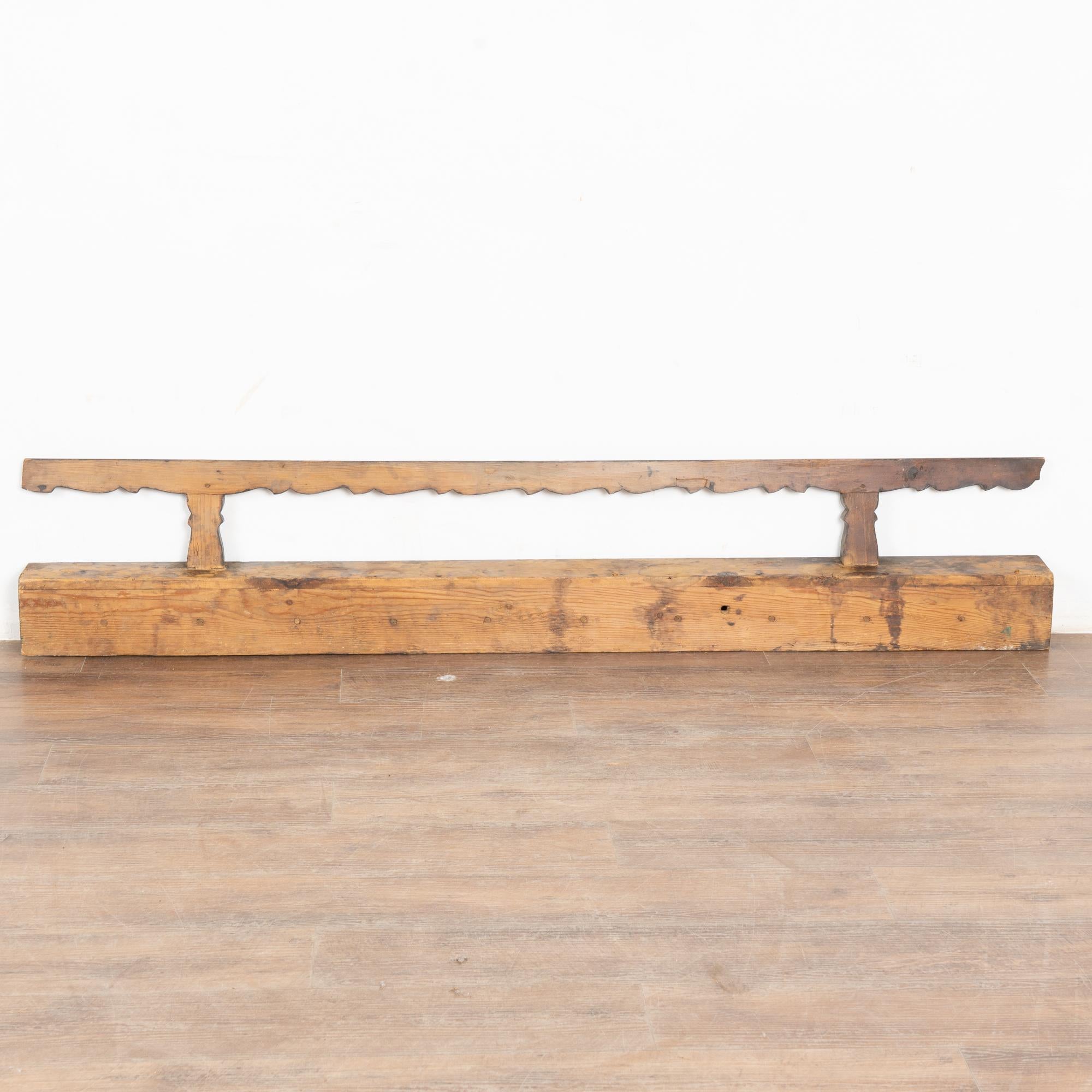 19th Century Rustic Hand-Painted 10 Peg Hanging Rack, Hungary 3