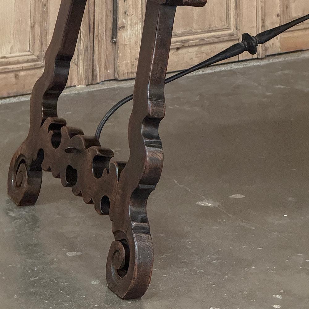Fer forgé Table de salle à manger rustique italienne du 19e siècle en vente