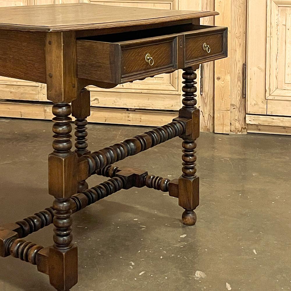 19th Century Rustic Jacobean End Table In Good Condition For Sale In Dallas, TX