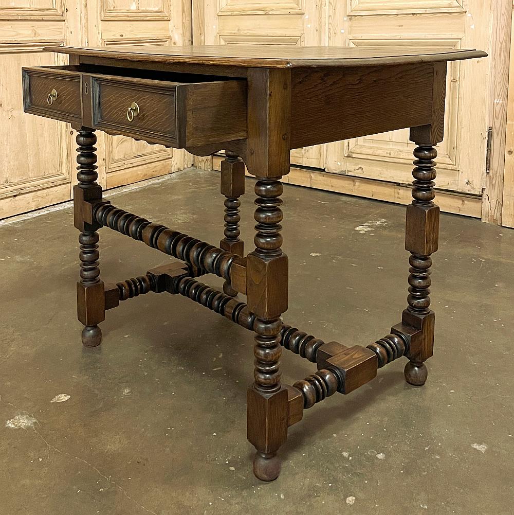 Late 19th Century 19th Century Rustic Jacobean End Table For Sale