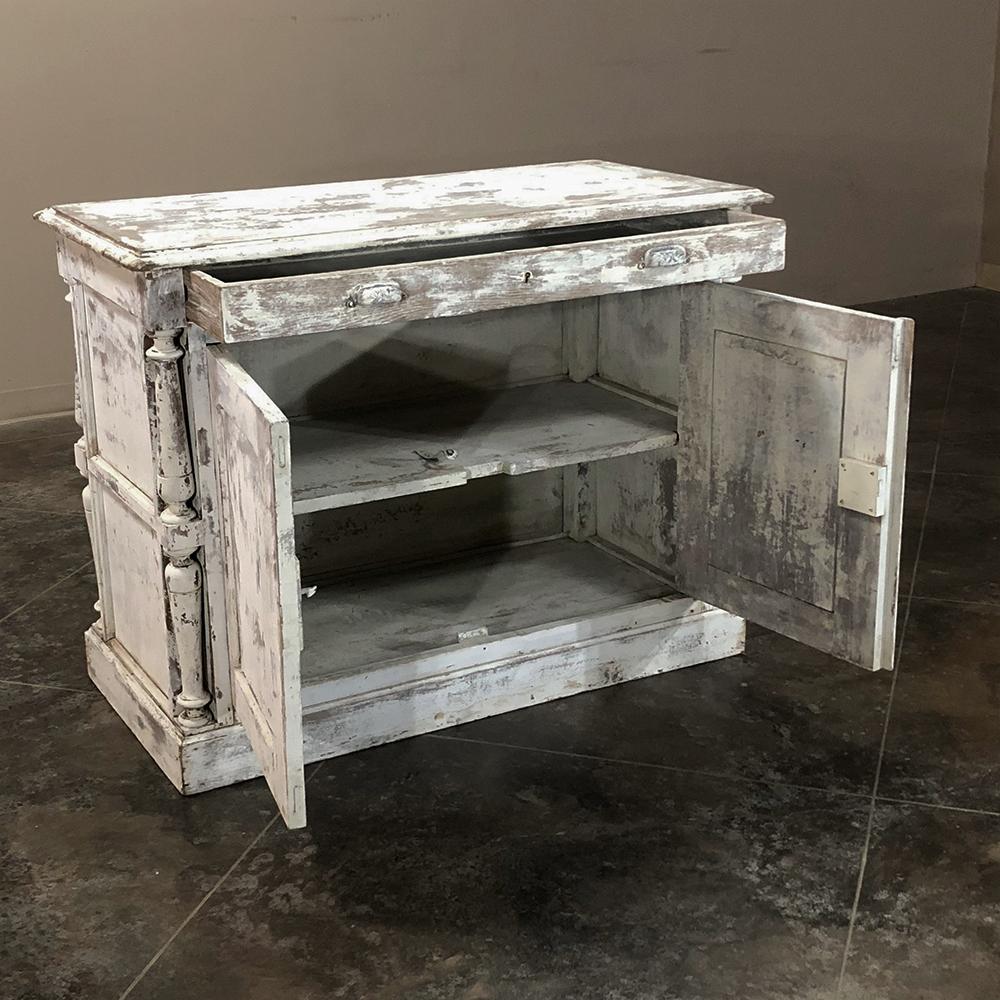 19th Century Rustic Neoclassical Painted Store Counter 1