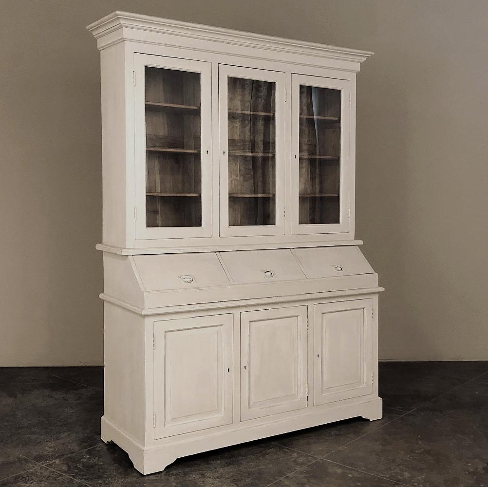 19th Century Rustic Neoclassical Painted Store Display, Bookcase For ...