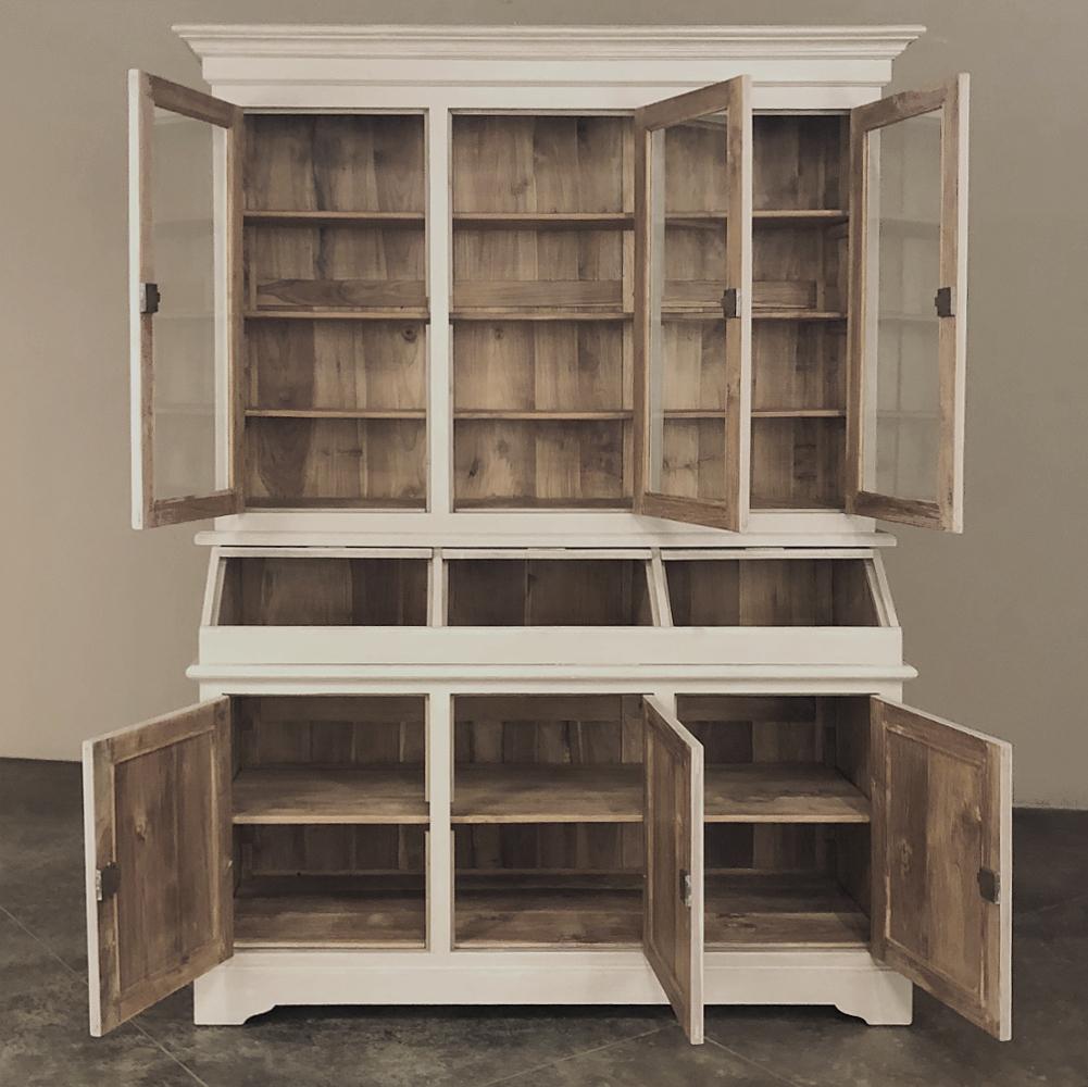 19th Century Rustic Neoclassical Painted Store Display, Bookcase For ...