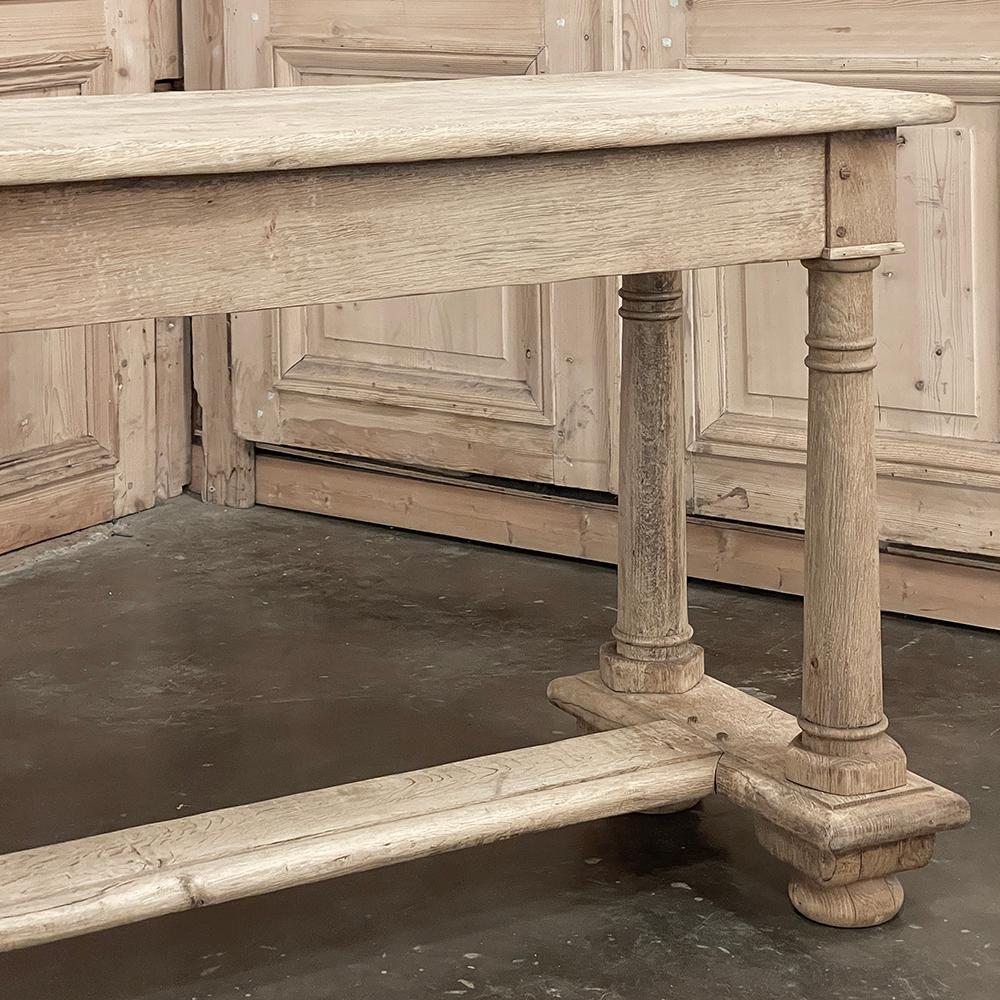 19th Century Rustic Neoclassical Sofa Table ~ Console in Stripped Oak 14