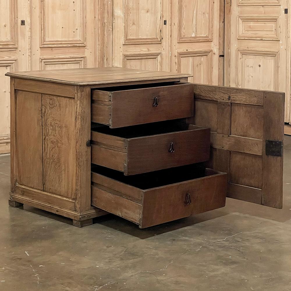 Hand-Crafted 19th Century Rustic Oak Cabinet ~ Chest of Drawers For Sale