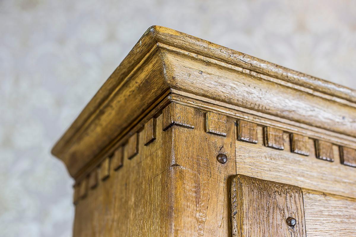 German 19th Century Rustic, Oak Cabinet For Sale