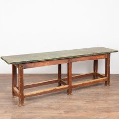 19th Century Rustic Original Painted Work Console Table