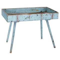 19th century rustic painted pine garden room tray table