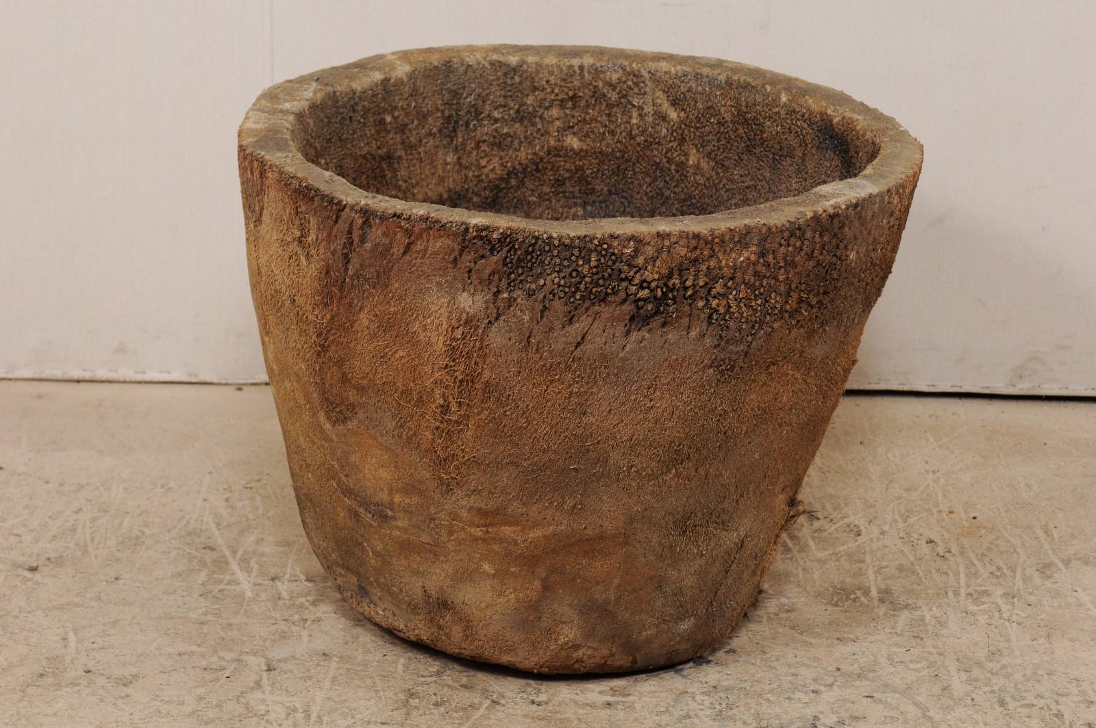 19th Century Rustic Palm Root Storage Pot from Guatemala 4