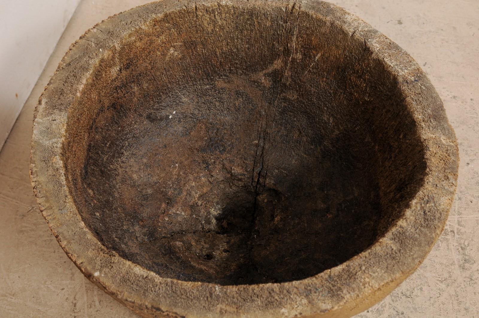 19th Century Rustic Palm Root Storage Pot from Guatemala 1