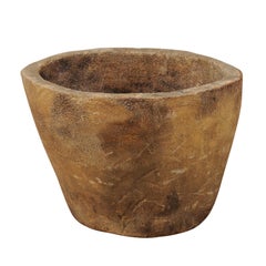 19th Century Rustic Palm Root Storage Pot from Guatemala