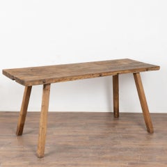19th Century Rustic Peg Leg Console Table