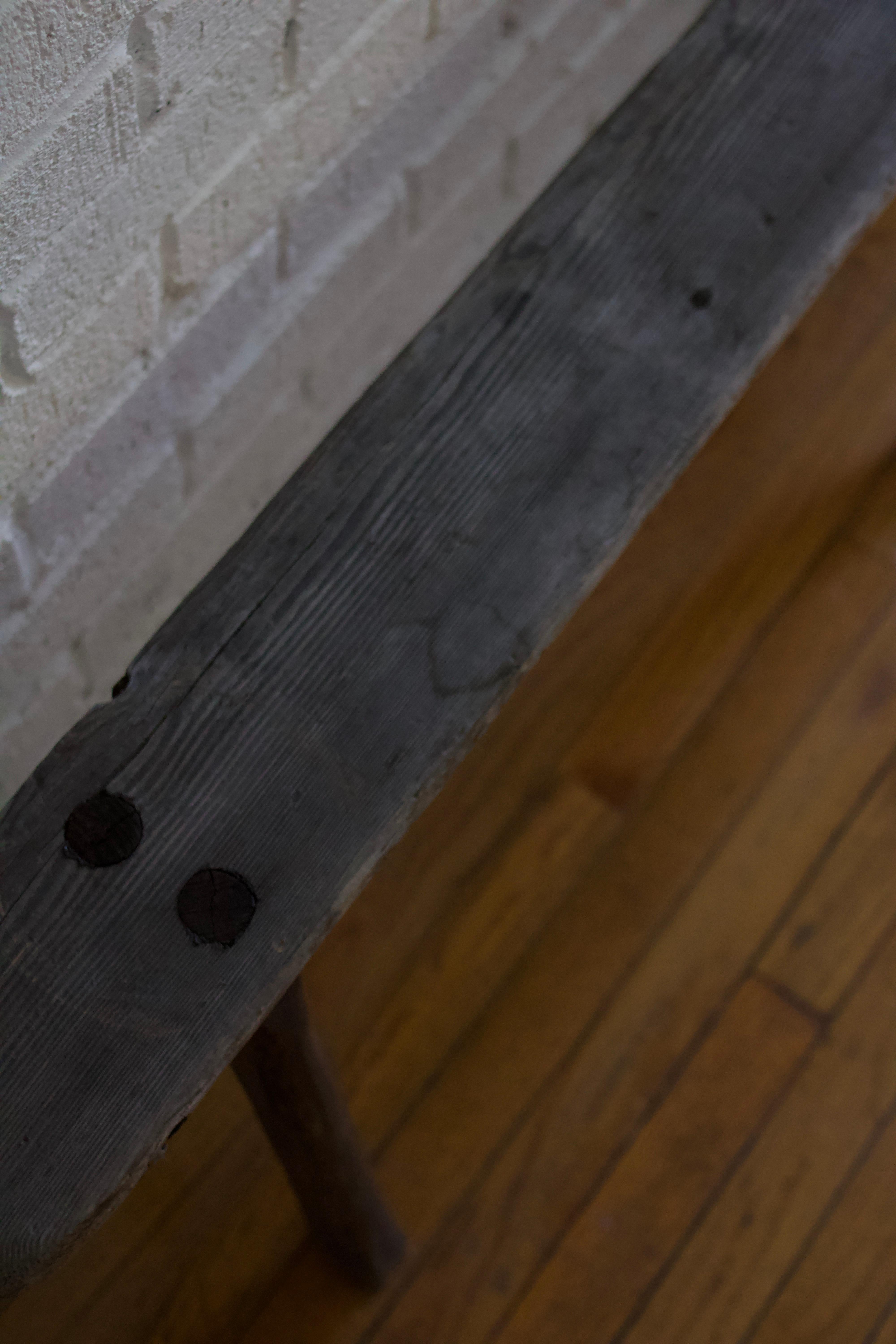 19th Century Rustic Pine Bench 3