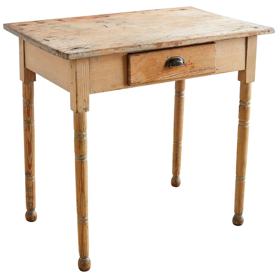 19th Century Rustic Pine Farmhouse Table