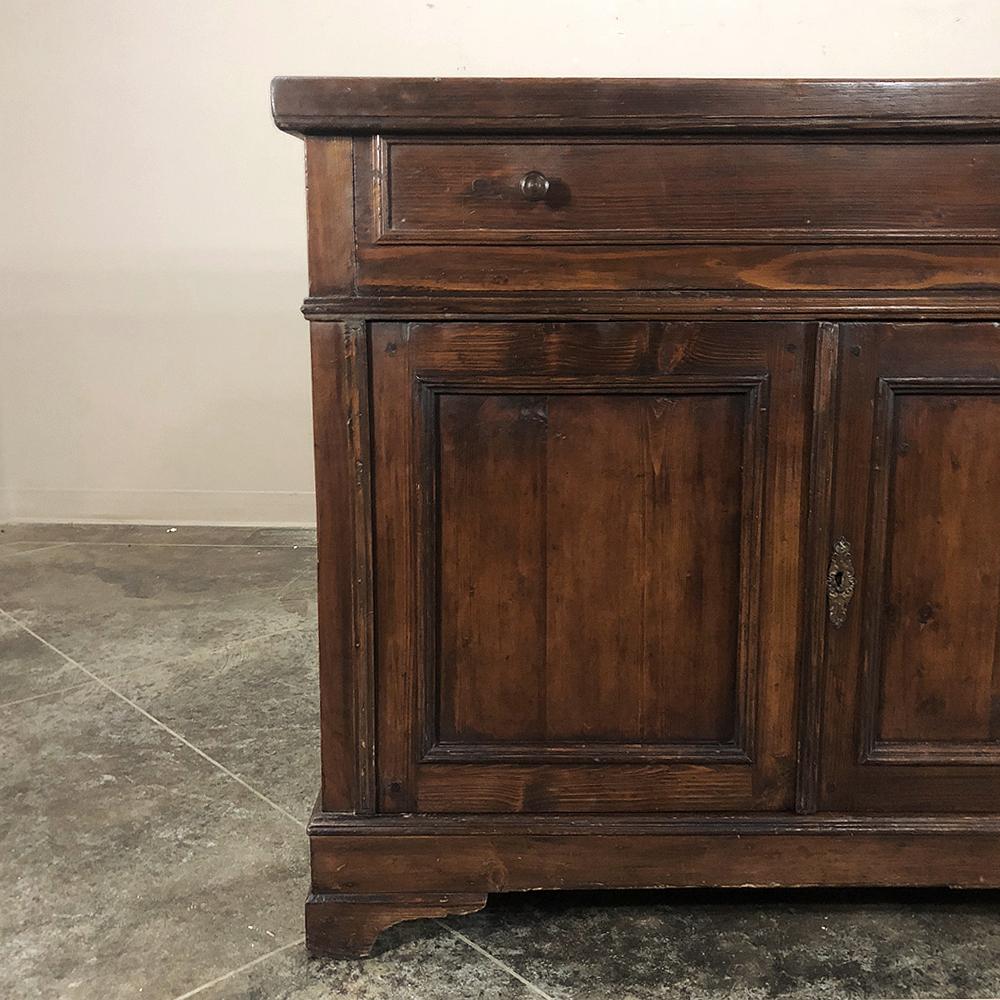 Late 19th Century 19th Century Rustic Pine Italian Bread Box Buffet
