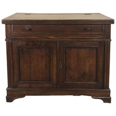 19th Century Rustic Pine Italian Bread Box Buffet