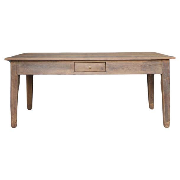 19th Century Rustic Rectangular Oak Table For Sale at 1stDibs