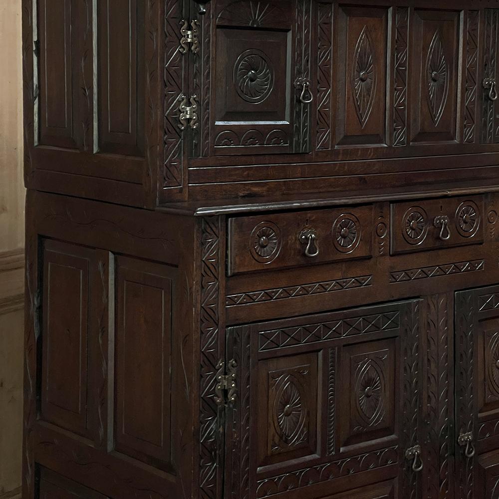 19th Century Rustic Renaissance Two-Tiered Cabinet For Sale 5