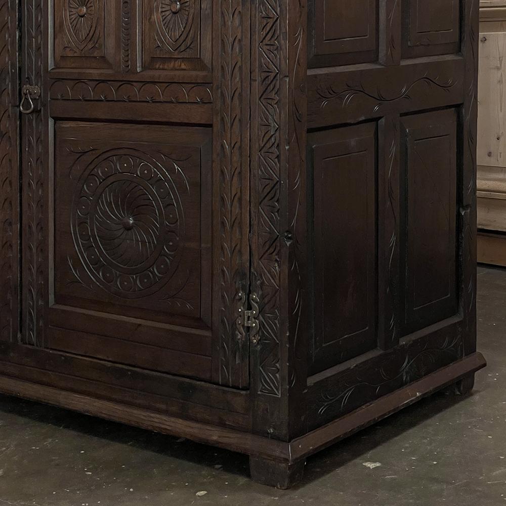 19th Century Rustic Renaissance Two-Tiered Cabinet For Sale 9