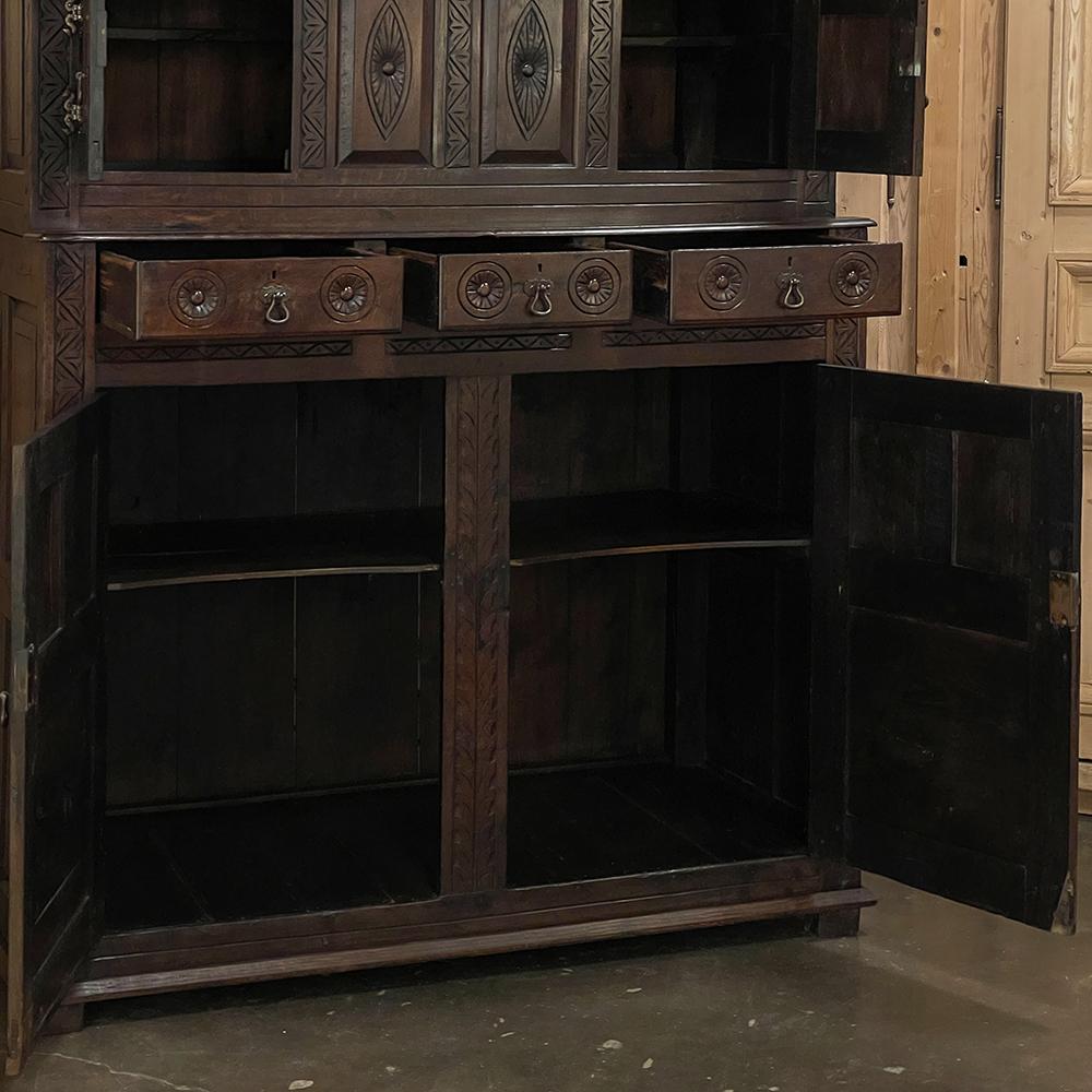 Steel 19th Century Rustic Renaissance Two-Tiered Cabinet For Sale