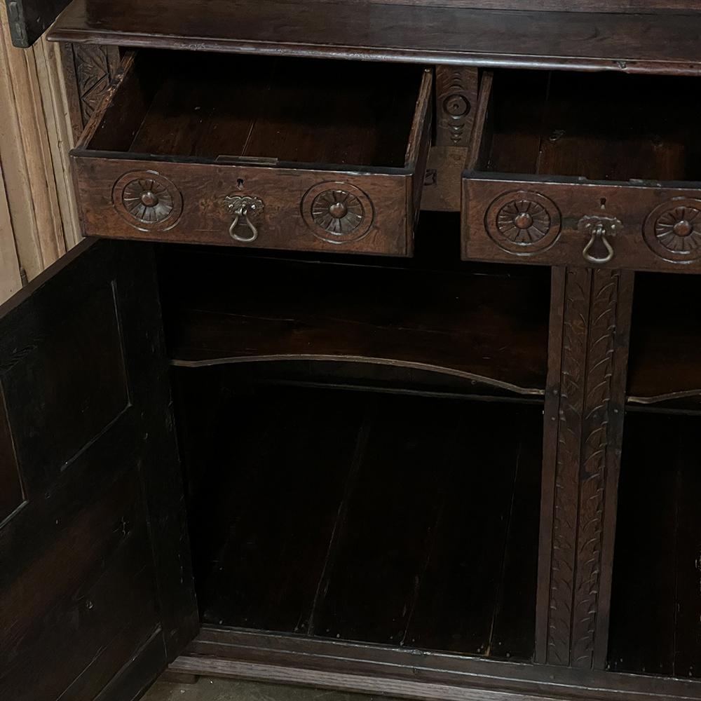 19th Century Rustic Renaissance Two-Tiered Cabinet For Sale 2