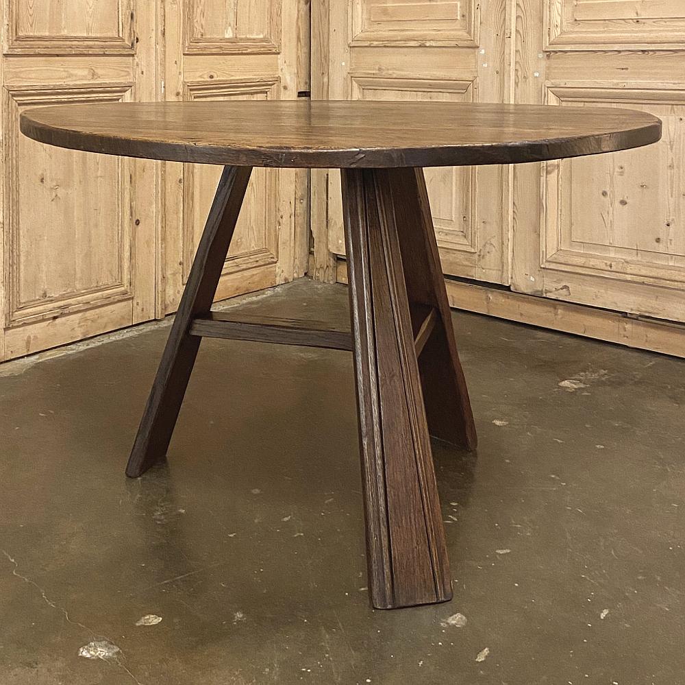 19th Century Rustic Round Breakfast Table, Game Table 2