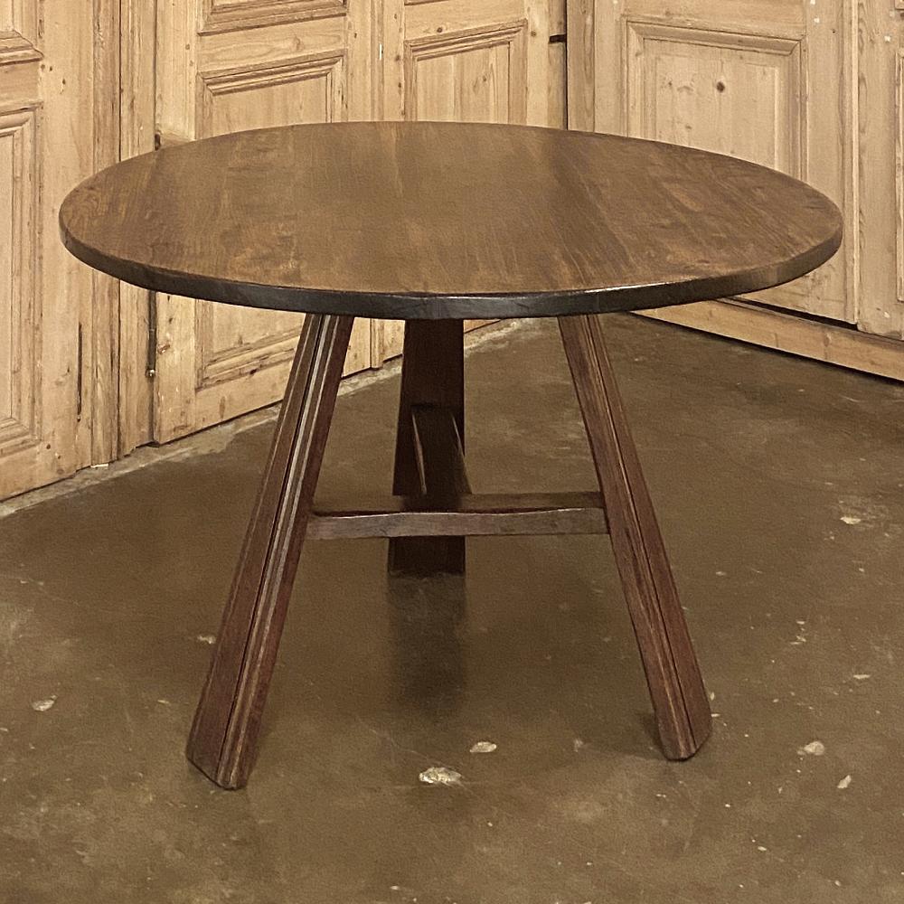 Late 19th Century 19th Century Rustic Round Breakfast Table, Game Table