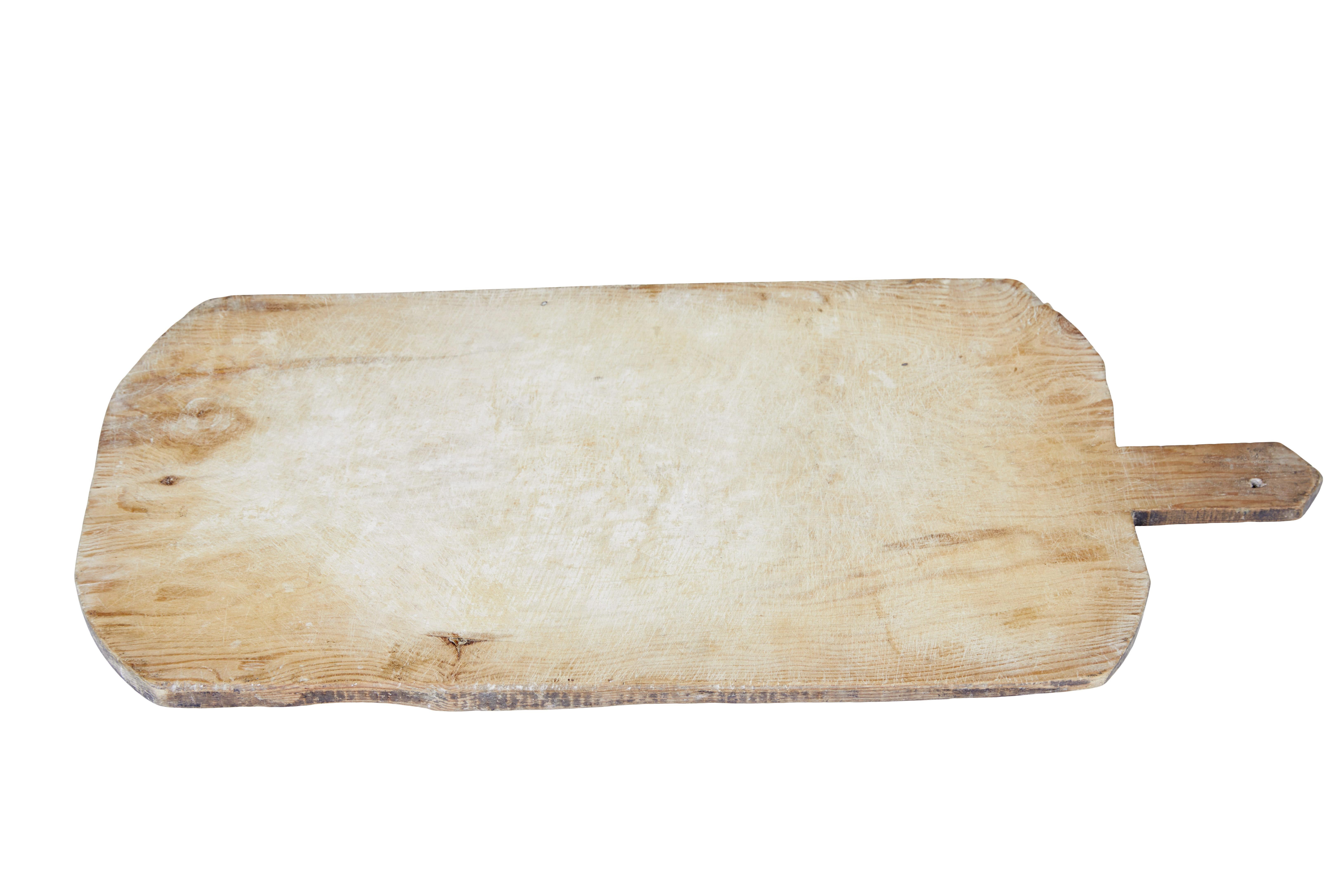 Hand-Crafted 19th Century Rustic Scandinavian Bread Board For Sale