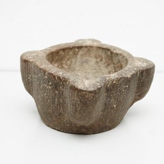 19th Century Rustic Sculptural Stone Bowl
