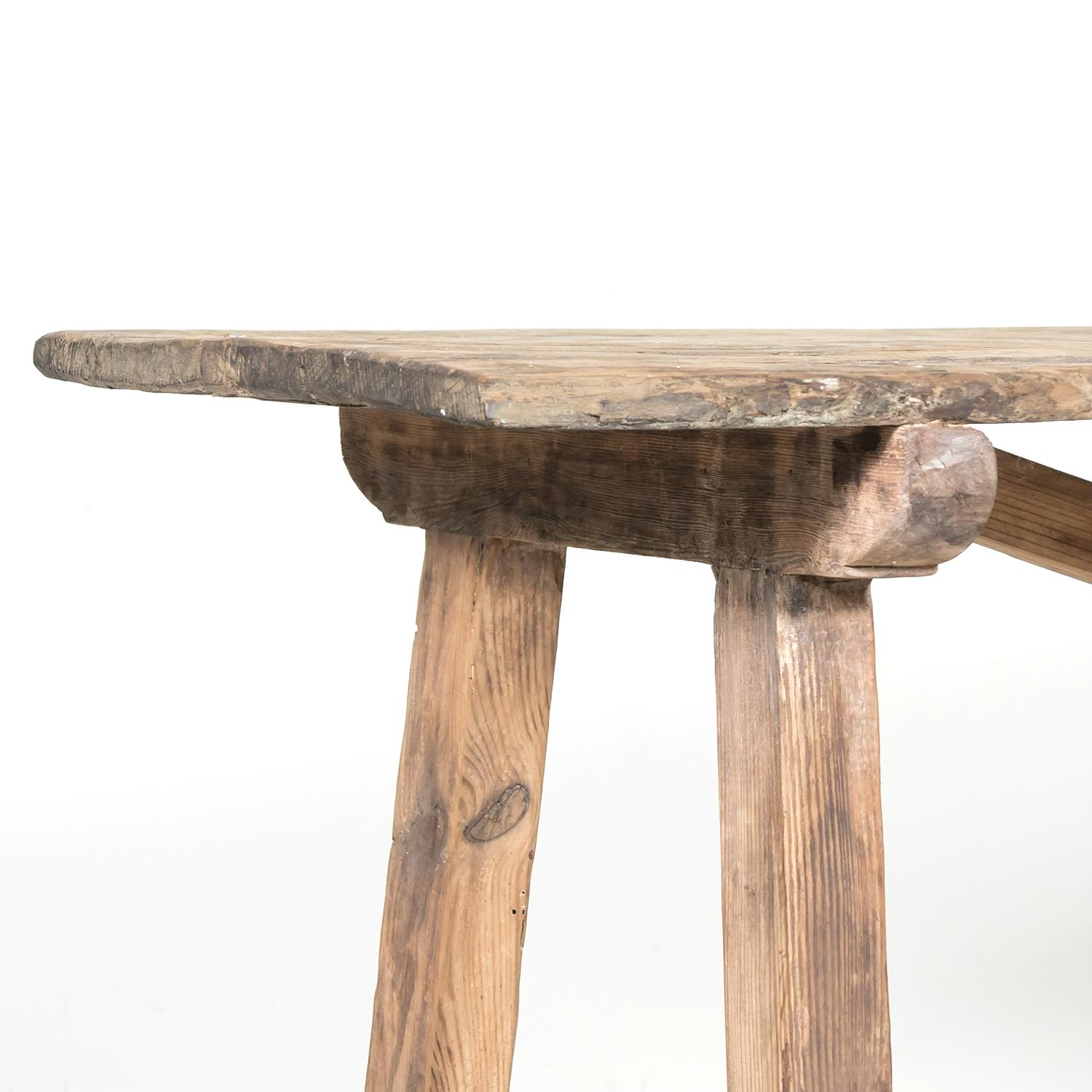 19th Century Rustic Spanish Catalan Oak Console Table or Desk 6