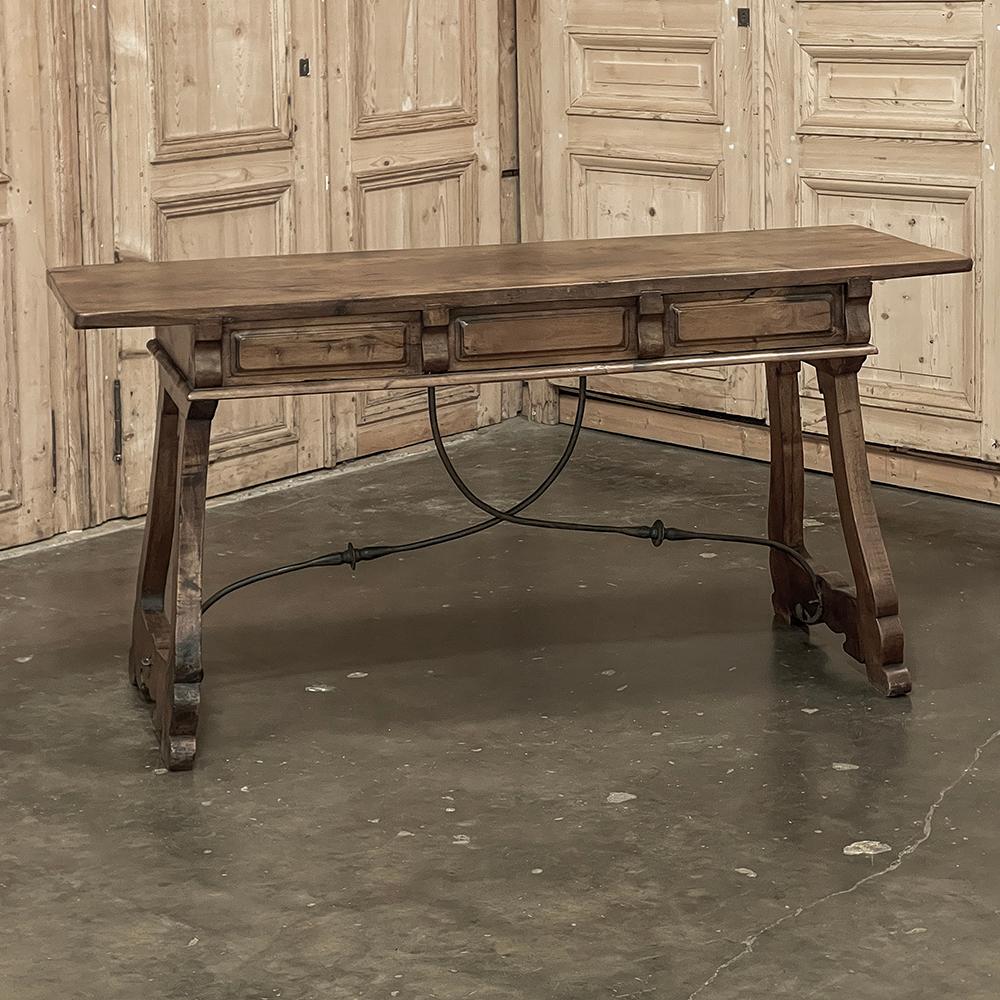 19th Century Rustic Spanish Colonial Console ~ Sofa Table ~ Desk For Sale 8