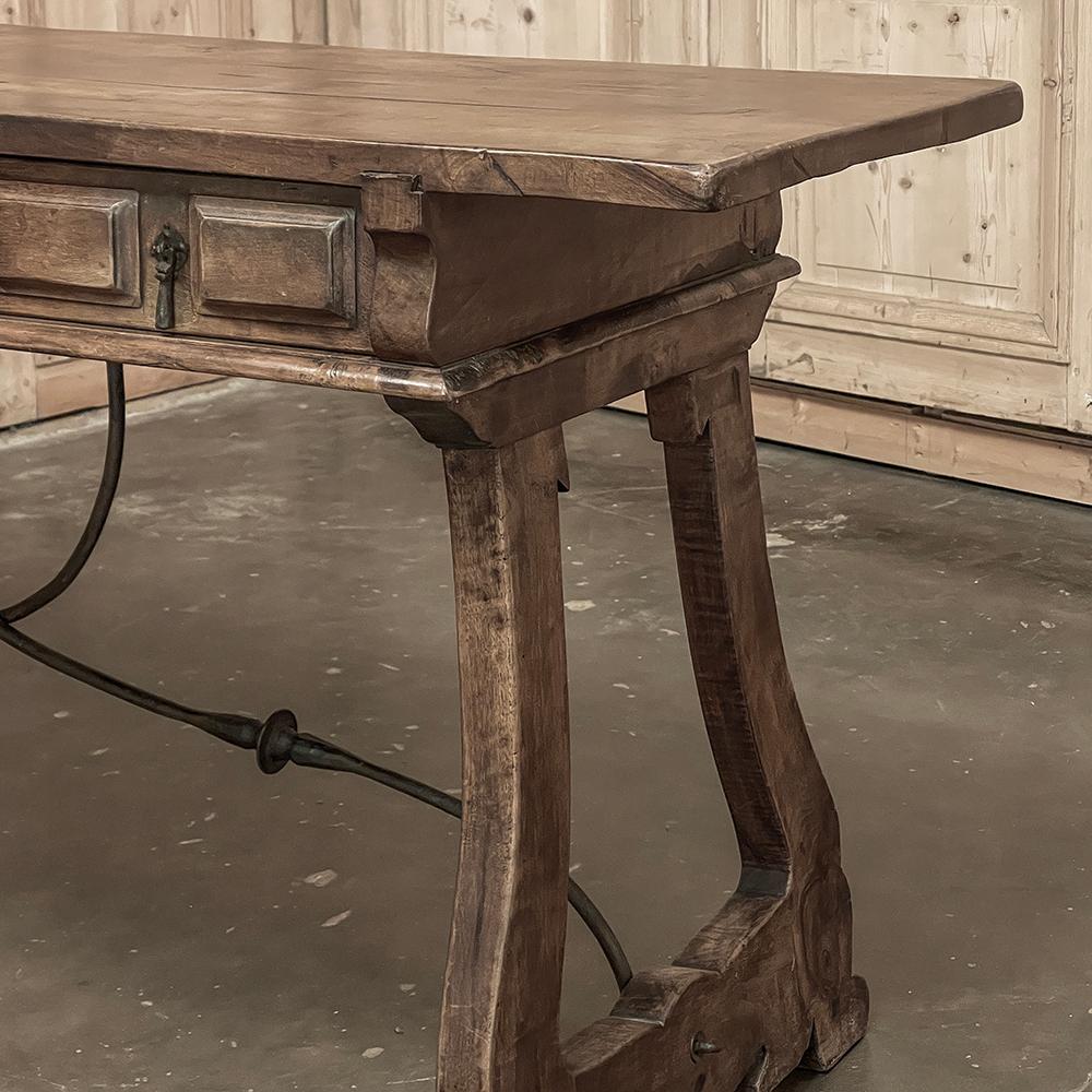 19th Century Rustic Spanish Colonial Console ~ Sofa Table ~ Desk For Sale 11