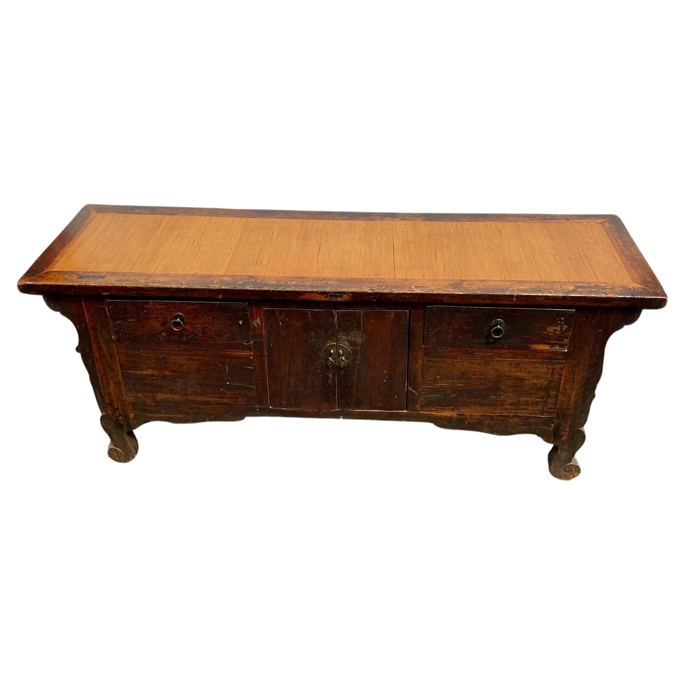19th Century Rustic Spanish Sideboard Storage Cabinet  For Sale