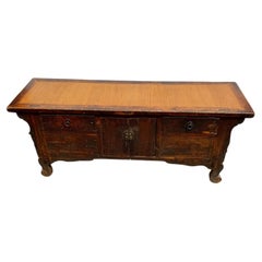 Used 19th Century Rustic Spanish Sideboard Storage Cabinet 