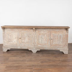 19th Century Rustic Swedish Gray Sideboard Counter Console